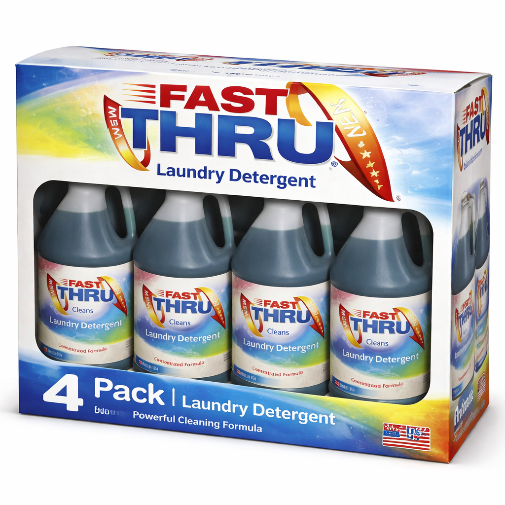 FAST THRU – Box Laundry Detergent (Green 1 Gallon)